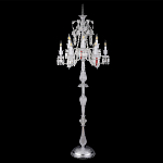 Торшер с 12-ю белыми текстильными абажурами и хрустальными подвесками Lustre Reverie варинант исполнения - 3 | Loft Concept в Тюмени