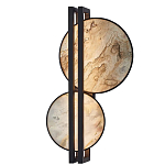 Бра из двух каменных дисков в металлической раме Constellation варинант исполнения - 1 | Loft Concept в Тюмени