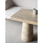 Столик приставной с квадратной столешницей Textured Cream Table варинант исполнения - 6 | Loft Concept в Тюмени
