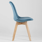 Стул с мягким велюровым сиденьем Arvika Blue варинант исполнения - 2 | Loft Concept в Тюмени