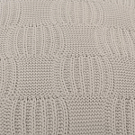 Подушка из хлопка рельефной вязки серого цвета Eden Line варинант исполнения - 3 | Loft Concept в Тюмени