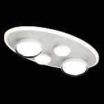 Потолочный светильник овальной формы белого цвета с 4-мя лампами Lunar Pebbles варинант исполнения - 2 | Loft Concept в Тюмени