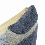 Чехол на подушку с рисунком серо-синего цвета Elan Textured варинант исполнения - 3 | Loft Concept в Тюмени