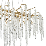 Люстра с декором в виде ветвей с хрустальными подвесками Fairytree Gold Crystal Chandelier варинант исполнения - 2 | Loft Concept в Тюмени
