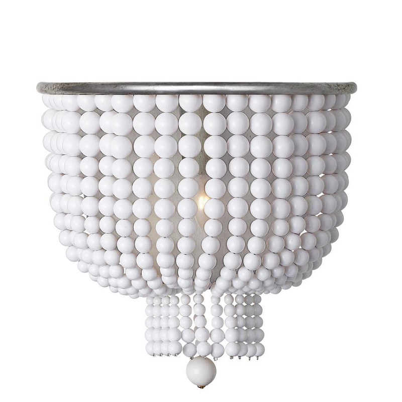 Бра JACQUELINE WHITE SCONCE Белый Латунь Серебряный Бра JACQUELINE WHITE SCONCE Белый Латунь Серебряный в Тюмени | Loft Concept