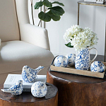  Набор керамических шаров с синей росписью Oriental Blue & White Ornament Vases варинант исполнения - 4 | Loft Concept в Тюмени