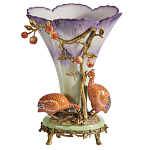 Ваза с цесарками из фарфора с бронзовыми элементами Garden of Eden варинант исполнения - 1 | Loft Concept в Тюмени