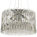 Круглая люстра с металлическими и хрустальными подвесками Bonnay Crystal Chrome Chandelier варинант исполнения - 3 | Loft Concept в Тюмени