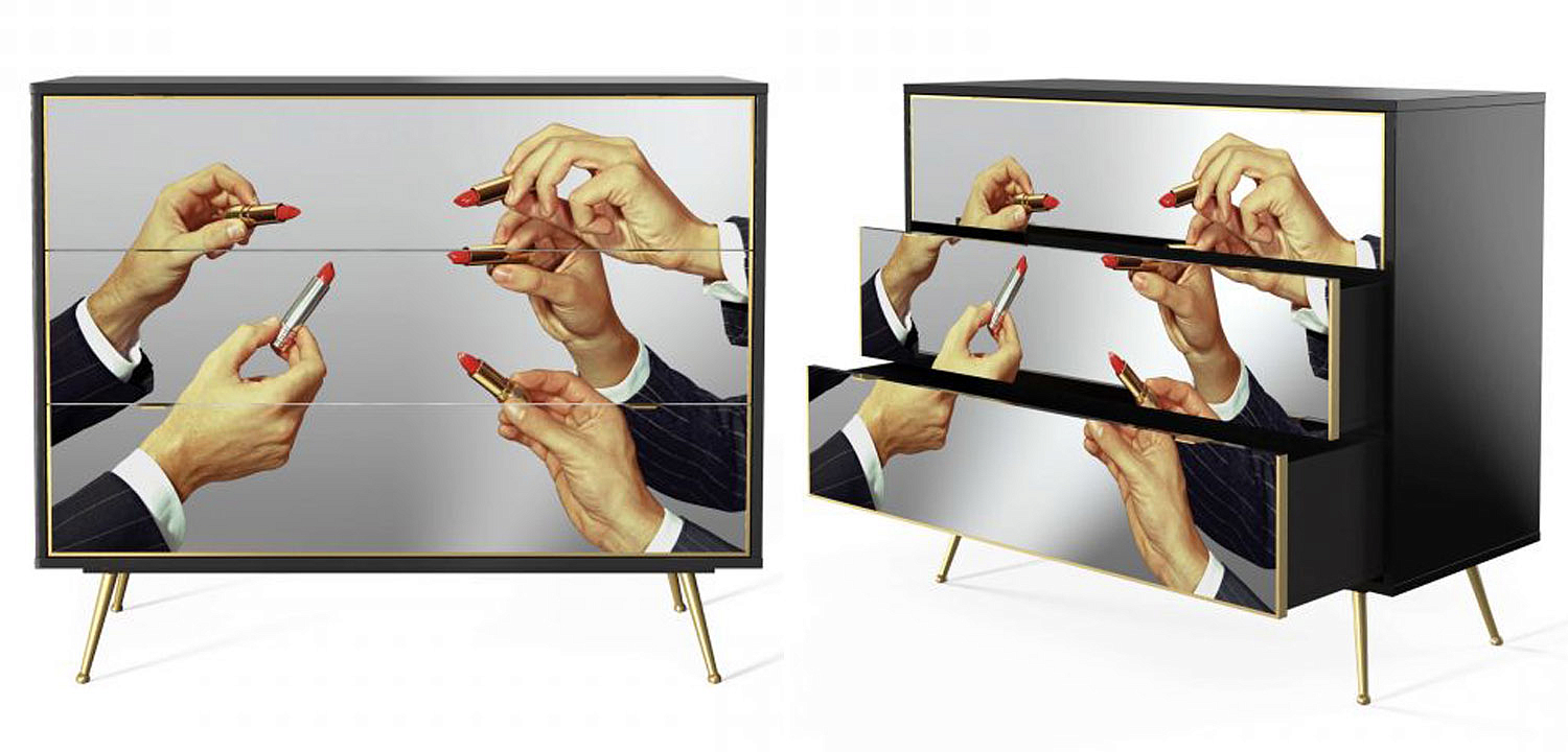 Комод Seletti Chest of Three Drawers Lipstick Комод Seletti Chest of Three Drawers Lipstick - Loft-Concept в Тюмени