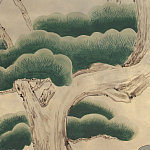 Обои ручная роспись Bamboo River Blossom Original colourway on Brushed Gold gilded paper варинант исполнения - 1 | Loft Concept в Тюмени