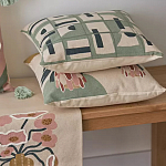 Подушка декоративная зеленого цвета с геометрическим рисунком Divine Abstractions варинант исполнения - 6 | Loft Concept в Тюмени