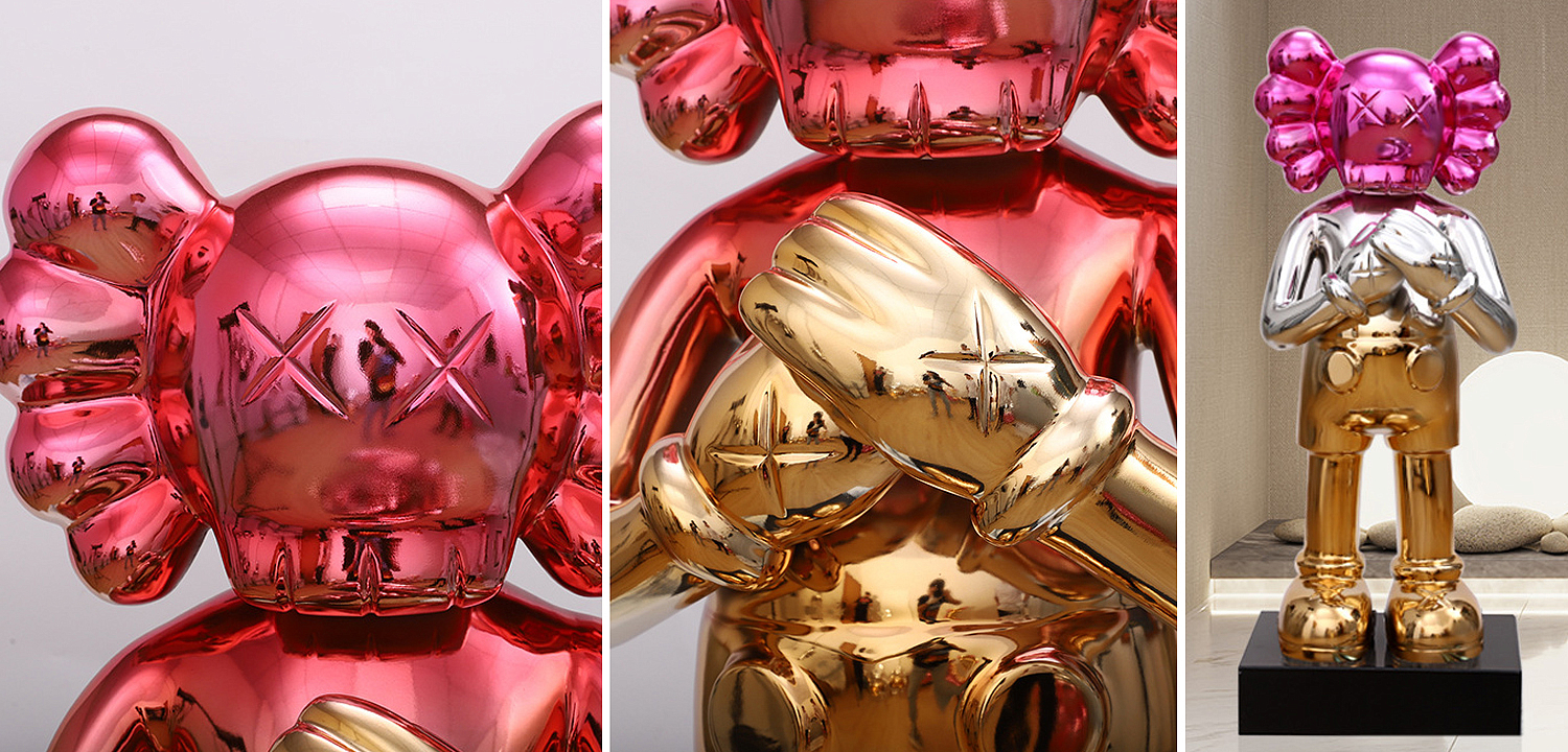 Статуэтка KAWS Gradient Gold Red on stand Статуэтка KAWS Gradient Gold Red on stand - Loft-Concept в Тюмени