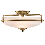 Потолочный светильник со стеклянным плафоном на изогнутых кронштейнах Quoizel  варинант исполнения - 11 | Loft Concept в Тюмени