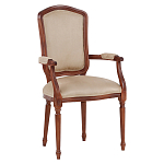 Стул с подлокотниками из натурального бука бежевый Solid Luxury варинант исполнения - 2 | Loft Concept в Тюмени