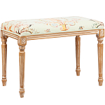 Банкетка из массива бука светло-зеленая с растительным орнаментом Raffael Angel Floral Banquette варинант исполнения - 1 | Loft Concept в Тюмени