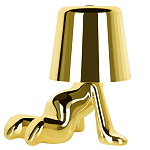 Настольная лампа фигурная цвета золото с гладким абажуром Высота 17 см Sophia варинант исполнения - 2 | Loft Concept в Тюмени