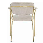 Стул Singer Chair с подлокотниками серый на золотистых ножках варинант исполнения - 4 | Loft Concept в Тюмени