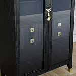 Дизайнерский шкаф витрина Elsa Dreams Black с 4-мя ящиками варинант исполнения - 3 | Loft Concept в Тюмени