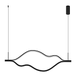 Подвесной светильник волнообразный изогнутый черного цвета 4000К Spiral Lighting варинант исполнения - 3 | Loft Concept в Тюмени