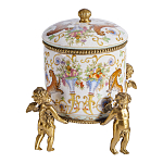 Шкатулка на ангелах из фарфора с бронзовыми элементам Eden Garden варинант исполнения - 1 | Loft Concept в Тюмени