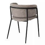 Стул полукруглый с каркасом из металла и мягким сиденьем и спинкой Soft Chenille варинант исполнения - 1 | Loft Concept в Тюмени