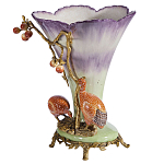 Ваза с цесарками из фарфора с бронзовыми элементами Garden of Eden варинант исполнения - 4 | Loft Concept в Тюмени