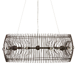 Люстра круглая из тонких прутьев Thin Bronze Rods варинант исполнения - 3 | Loft Concept в Тюмени