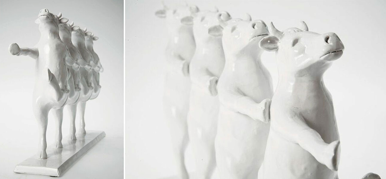 Статуэтка белая March of the Cows Статуэтка белая March of the Cows - Loft-Concept в Тюмени