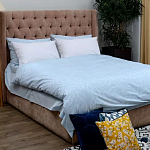 Постельное белье голубого цвета из перкаля с принтом 200х220 см Aurora Allure варинант исполнения - 5 | Loft Concept в Тюмени