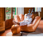 Дизайнерский кожаный пуф в виде бейсбольного мяча Poltronova Joe Ball Pouf варинант исполнения - 9 | Loft Concept в Тюмени