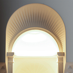 Встраиваемый в стену гипсовый светильник под покраску с арками и рельефными колоннами Antiquity Athena варинант исполнения - 7 | Loft Concept в Тюмени