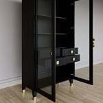 Дизайнерский шкаф витрина Elsa Dreams Black с 4-мя ящиками варинант исполнения - 7 | Loft Concept в Тюмени