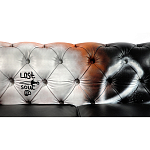 Диван Честерфильд граффити graffiti Orange Sofa натуральная кожа варинант исполнения - 8 | Loft Concept в Тюмени