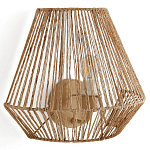 Бра с плетенным из пеньки абажуром Jutti H25 см варинант исполнения - 1 | Loft Concept в Тюмени