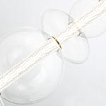 Подвесной светильник линейный с прозрачными стеклянными шарами разного диаметра Eurofase варинант исполнения - 13 | Loft Concept в Тюмени