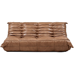 Дизайнерский кожаный диван коричневый без подлокотников Aveline Leather Sofa варинант исполнения - 1 | Loft Concept в Тюмени