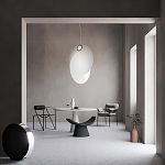 Подвесной светильник белый с фигурным тканевым плафоном White Whirlwinds варинант исполнения - 5 | Loft Concept в Тюмени