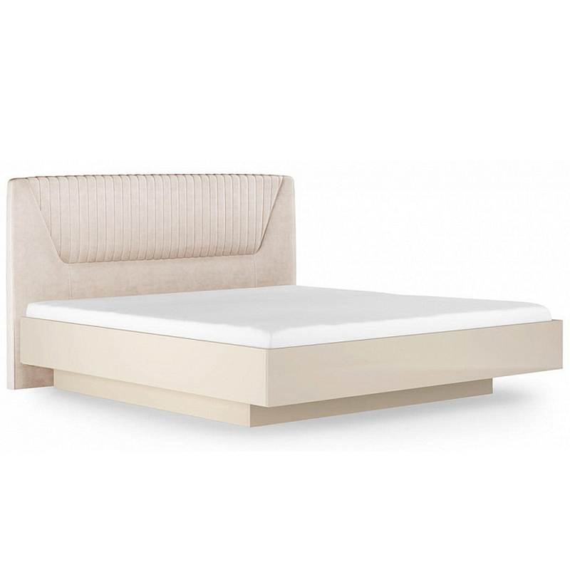 Кровать двуспальная с подъёмным основанием Satin Furniture Бежево-серый Кровать двуспальная с подъёмным основанием Satin Furniture Бежево-серый в Тюмени | Loft Concept