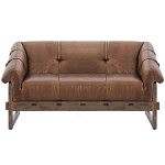 Двухместный диван Duncan винтажная коричневая кожа варинант исполнения - 1 | Loft Concept в Тюмени