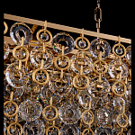 Люстра овальная каскадная с подвесками в форме колец Galaxy of Light варинант исполнения - 3 | Loft Concept в Тюмени