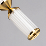 Подвесной светильник с двумя белыми рифлеными цилиндрическими плафонами Golden Swirl варинант исполнения - 6 | Loft Concept в Тюмени