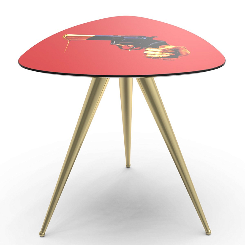 Журнальный стол Seletti Side Table Revolver Красный Латунь Журнальный стол Seletti Side Table Revolver Красный Латунь в Тюмени | Loft Concept