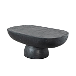 Столик кофейный черного цвета с овальной столешницей и круглым основанием Black Dalmen Table варинант исполнения - 5 | Loft Concept в Тюмени