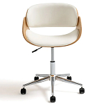 Вращающееся офисное кресло на колёсах Delwyn Chair White варинант исполнения - 2 | Loft Concept в Тюмени