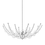 Люстра  с круглыми прозрачными шарами на серебряном каркасе Silver Stalk варинант исполнения - 2 | Loft Concept в Тюмени