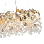 Люстра с декоративными подвесками из прозрачного стекла в форме монеток FAIRYTREE Light варинант исполнения - 9 | Loft Concept в Тюмени