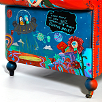 Кресло "Умный Умник" Rick and Morty graffiti chair натуральная кожа  варинант исполнения - 8 | Loft Concept в Тюмени