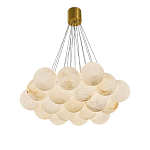 Люстра подвесная круглая с сферическими плафонами из натурального камня Glowing Spheres варинант исполнения - 10 | Loft Concept в Тюмени