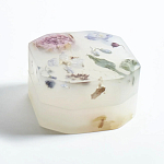 Шкатулка из эпоксидной смолы с цветами белая Epoxy Resin Square Box White варинант исполнения - 4 | Loft Concept в Тюмени