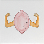 Плитка дизайнерская с узором Лимон варинант исполнения - 2 | Loft Concept в Тюмени